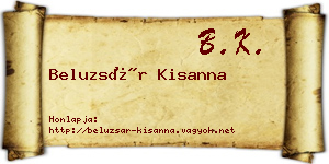 Beluzsár Kisanna névjegykártya